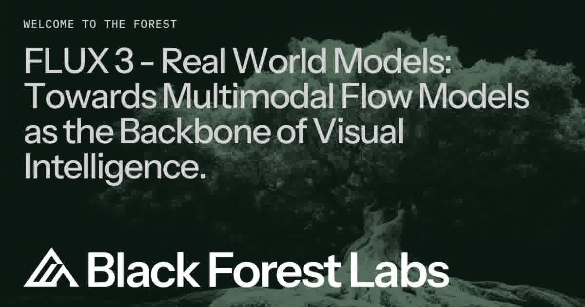 Black Forest Labs 发布 FLUX 3：统一图像、视频和音频的多模态流模型